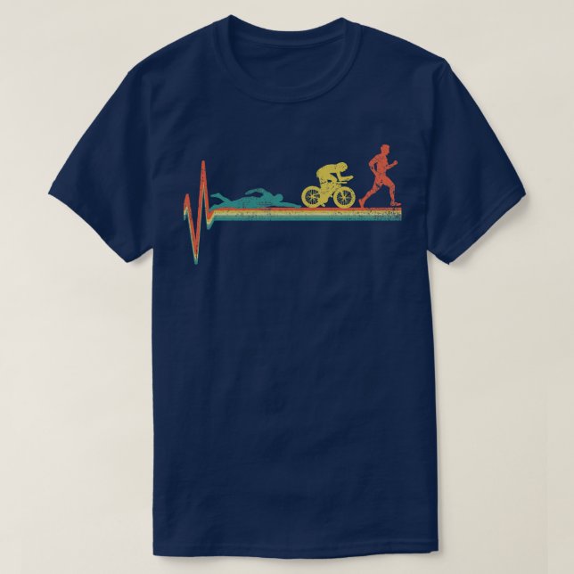 Camiseta Triathlon Triathlete Vintage (Frente do Design)