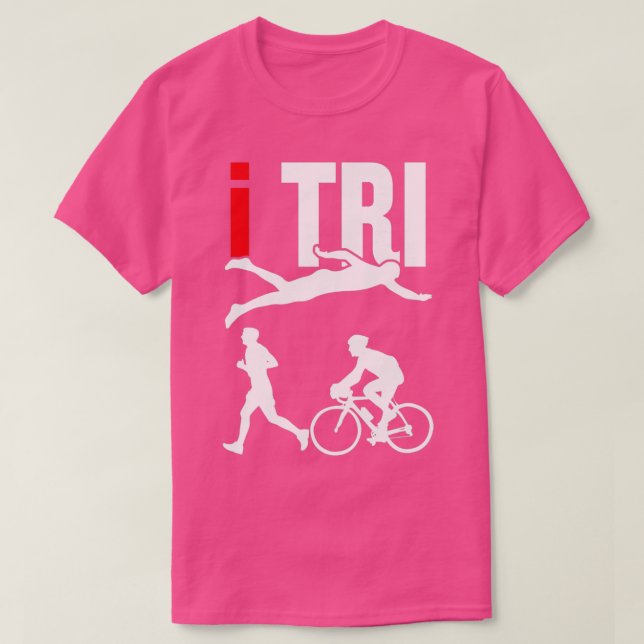 Camiseta Triathlon Triathlon Triathlon Run Bicycle Ride (Frente do Design)