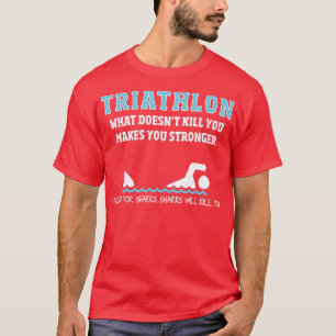 Camiseta Triathlon, Tubarões Engraçados Vão Te Matar