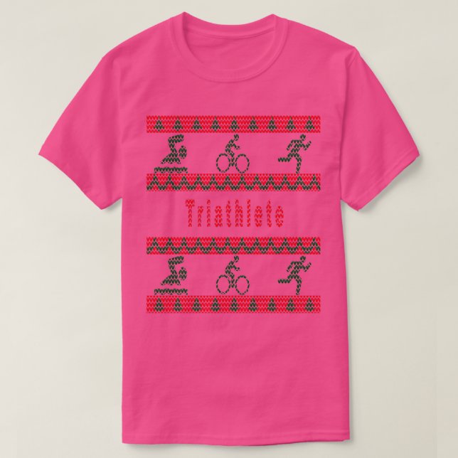Camiseta Triathlon Ugly Christmas Sweater (Frente do Design)