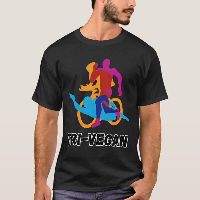 Camiseta Triathlon Vegan Triathlon natação de triathlon (Frente)