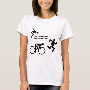 Camiseta Triatholon - ciclismo de funcionamento da nataçã