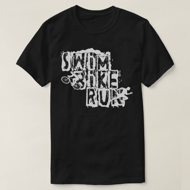 Camiseta Triatleta 16 com Natação de Triathlon (Frente do Design)