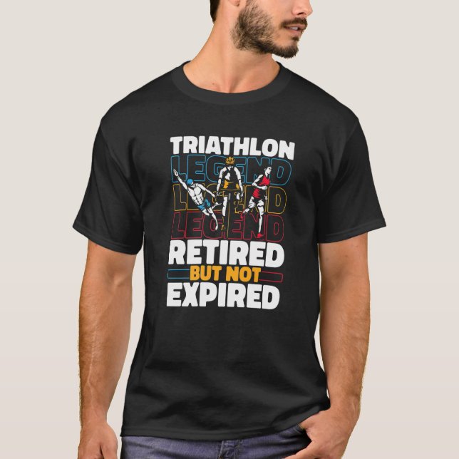 Camiseta Triatleta Aposentado Correndo Tribo de Nado (Frente)