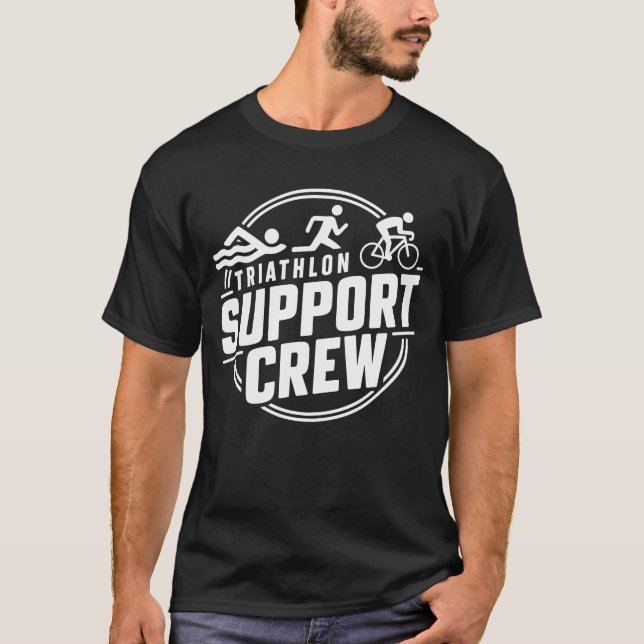 Camiseta Triatleta Relacionada com Triathlon Support Crew i (Frente)