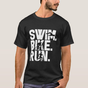 Camiseta Triatleta Triathlon Run, natação de bicicleta, atl