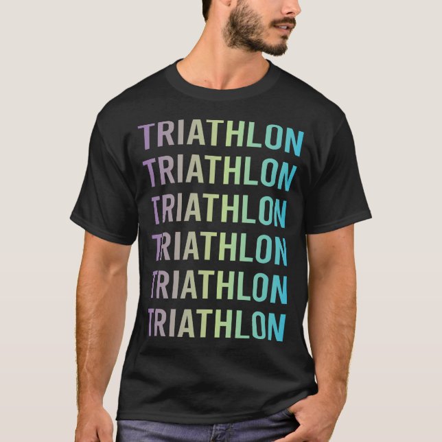 Camiseta Triatleta Triatlo Azul Roxo (Frente)