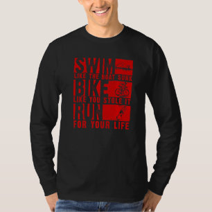 Camiseta Triatlo Legal Para Homens Mulheres Barco Natação C