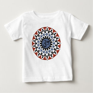 Camiseta Tribal Azul De Mandala Yoga Om Rust Sky