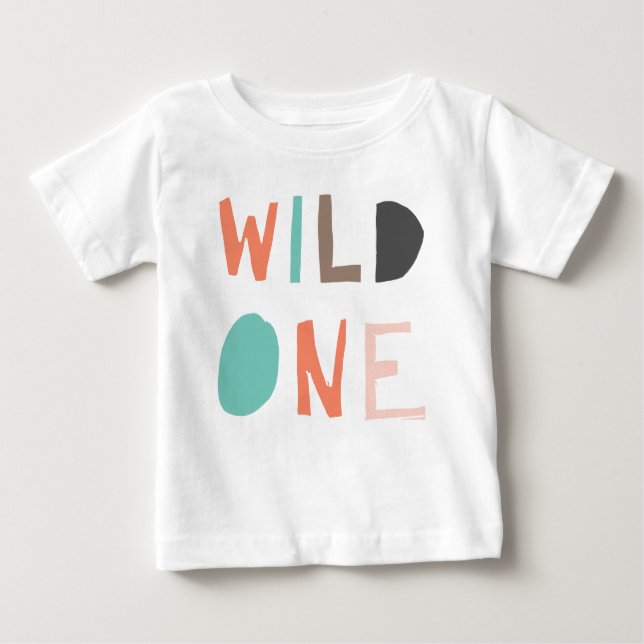 Camiseta Tribal Boho de Primeiro Aniversário Cute Wild (Frente)