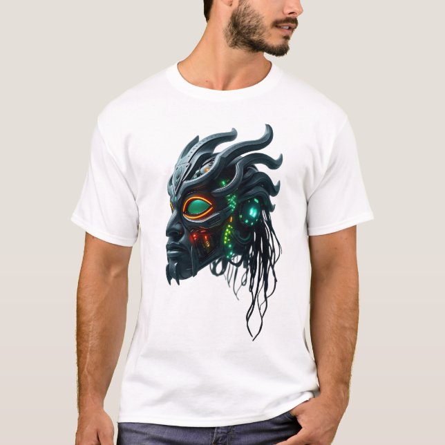 Camiseta Tribal Cyborg Face (Frente)