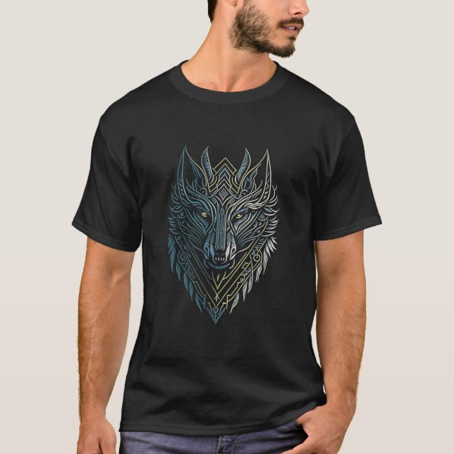 Camiseta Tribal de Lobo (Frente)