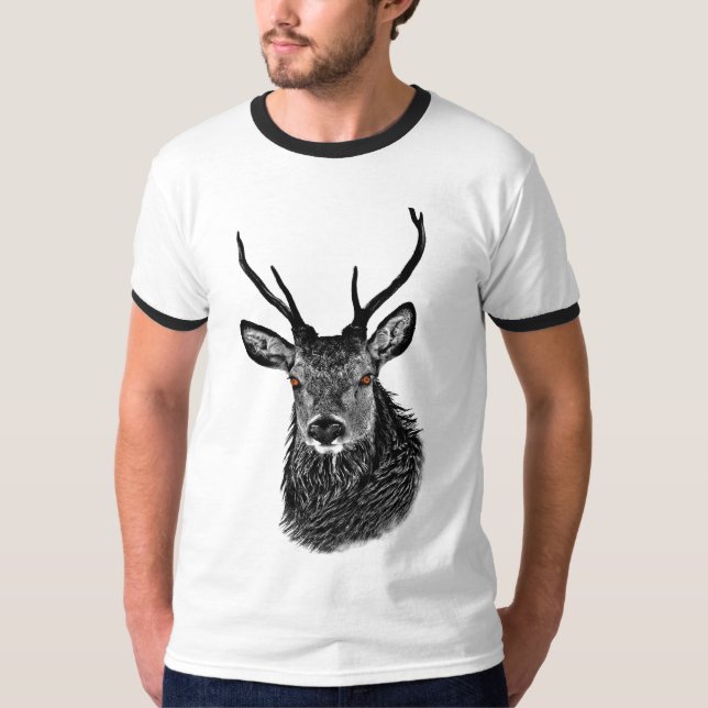 Camiseta tribal do cervo mandala (Frente)