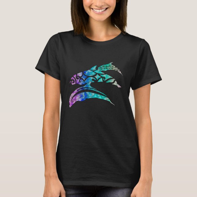 Camiseta Tribal Dolphin Pod Ocean (Frente)