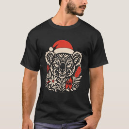Camiseta Tribal Koala Christmas – Tattoo-Inspired