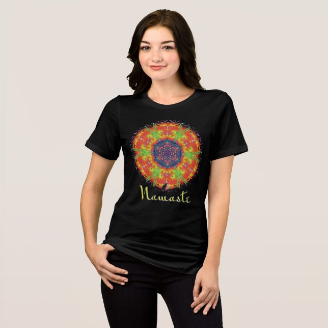 Camiseta Tribal Namaste Caleidoscópio (Frente Completa)