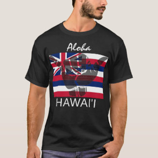 CAMISETA TRIBAL SHAKA (HANG LOOSE) HAWAII FLAG BG