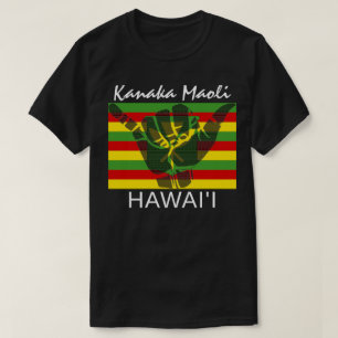 Camiseta TRIBAL SHAKA (HANG LOOSE) Kānaka Maoli HI FLAG BG