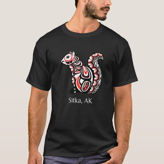 Camiseta Tribal Squirrel Sitka Alaska Native American Haida (Frente)