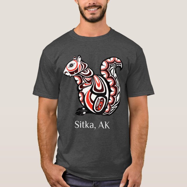 Camiseta Tribal Squirrel Sitka Alaska Native American Haida (Frente)