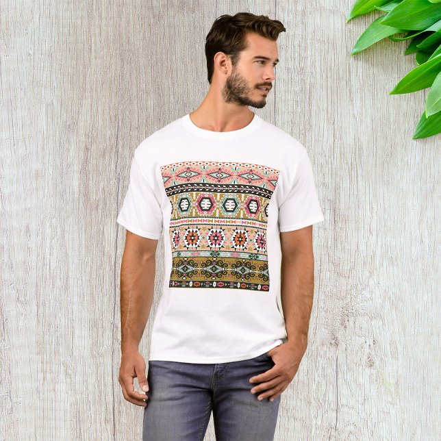 Camiseta Tribal Tribal Aztec Pattern Boho Geométrico (Criador carregado)