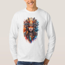 Tribal Warrior Queen Art – Fantasy Headdress Skull