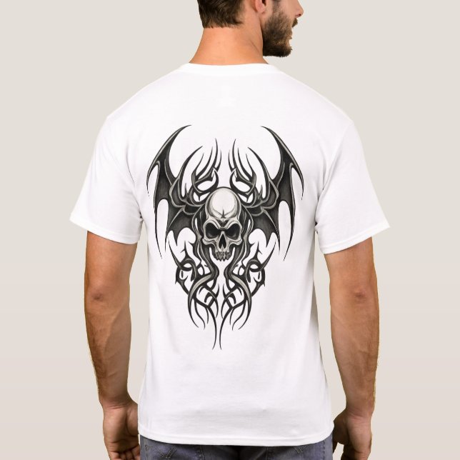Camiseta Tribal Warrior Skull Crest (Verso)