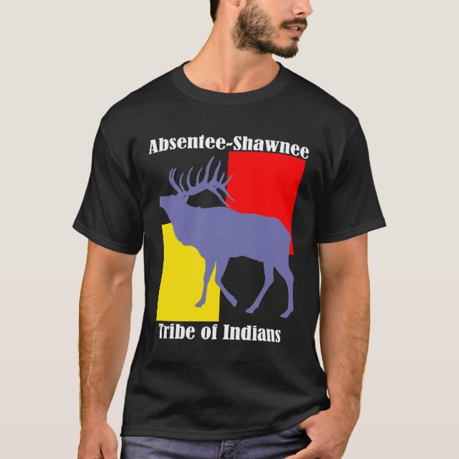 Camiseta Tribo Absentee-Shawnee de índios (Frente)