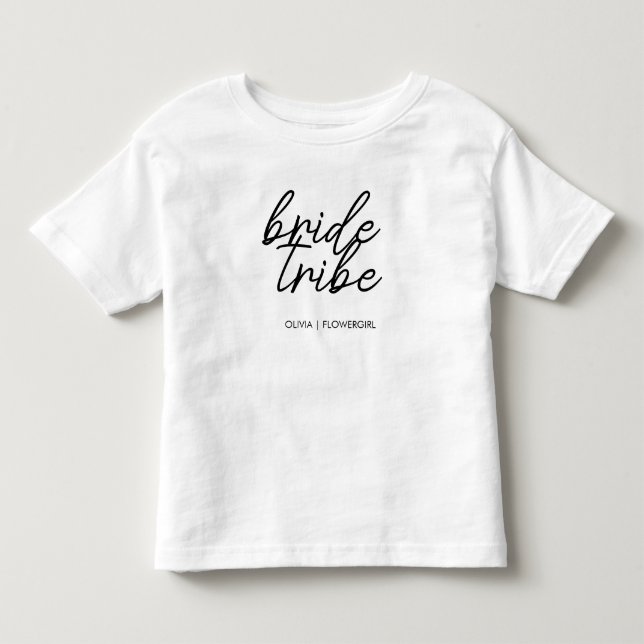 Camiseta Tribo Bride | Rapariga de Flores de Casamento Mode (Frente)