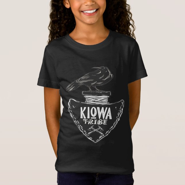 Camiseta tribo kiowa - Espírito Nativo Americano Raven (Frente)