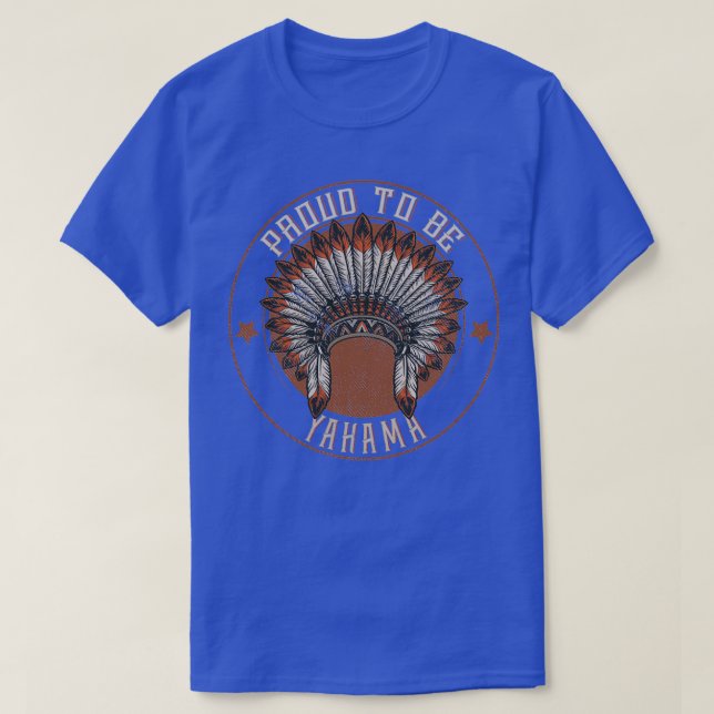 Camiseta Tribo Nativa Americana Orgulhosa para Yakama  (Frente do Design)