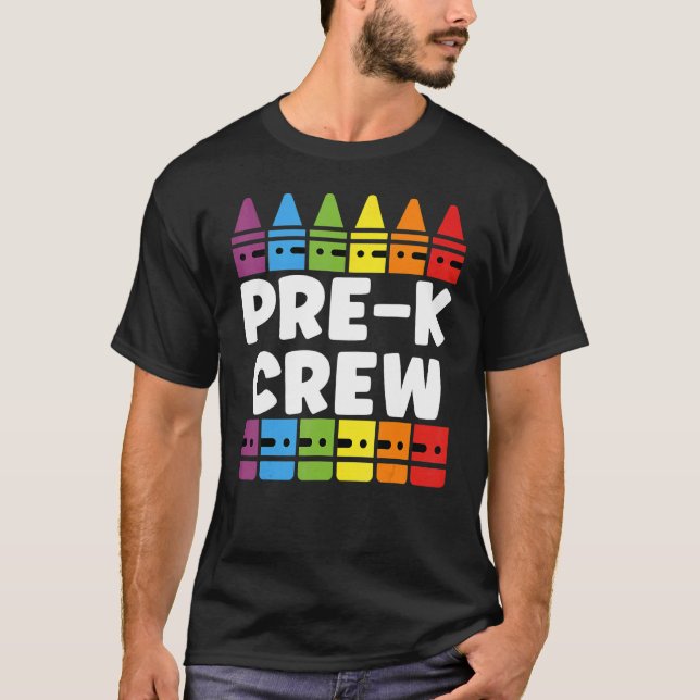 Camiseta Tribo Pré-K Da Tribo Da Tribo Pré-Escolar De Volta (Frente)