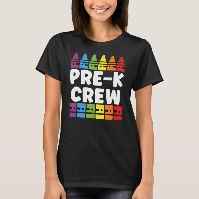 Camiseta Tribo Pré-K Da Tribo Da Tribo Pré-Escolar De Volta (Frente)