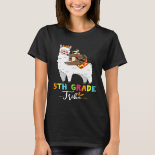 Camiseta Tribo Quinto Tribo Sloth Andando Llama De Volta à