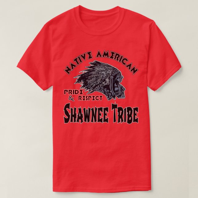 Camiseta Tribo Shawnee Nativa Americana  (Frente do Design)