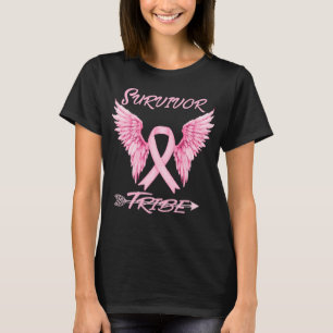 Camiseta tribo sobrevivente Sensibilização do Cancer da Mam