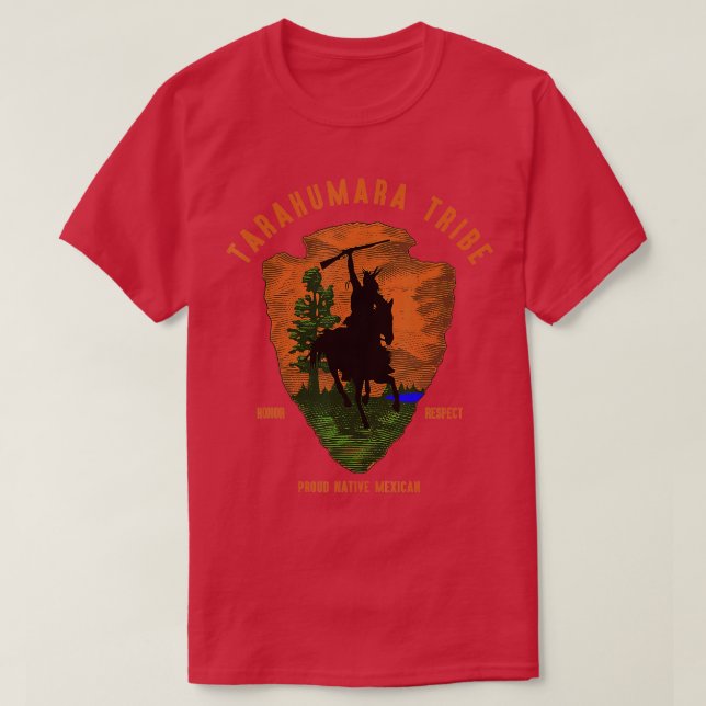 Camiseta Tribo Tarahumara Nativo do Índio Mexicano Retroati (Frente do Design)