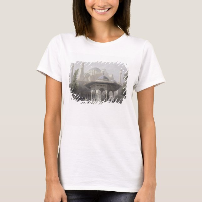 Camiseta Tribunal e Fonte de Ruas. Sophia, Istambul, grave (Frente)