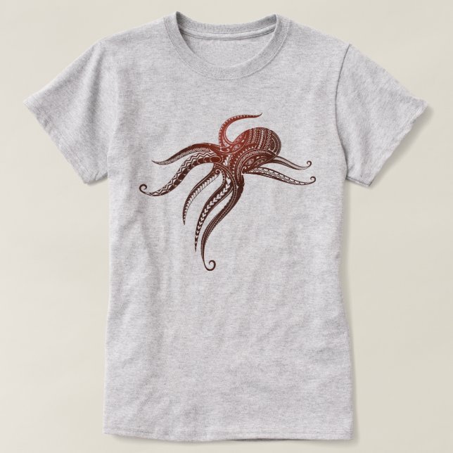CAMISETA TRIBUNAL OCTOPUS POLINÉSIO (Frente do Design)