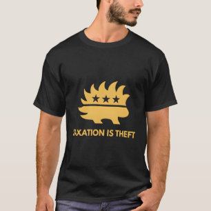 Camiseta Tributação é roubada capitalista de produtos liber
