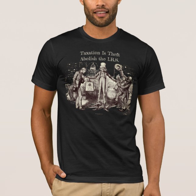 Camiseta Tributação é roubo, Abolição da R.S., Thomas Nast (Frente)