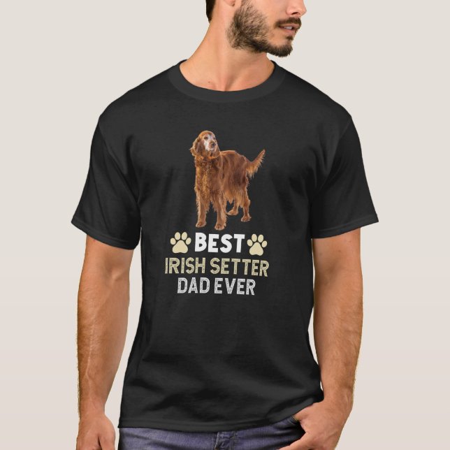 Camiseta Tributo ao Pai de Setter Irlandês (Frente)