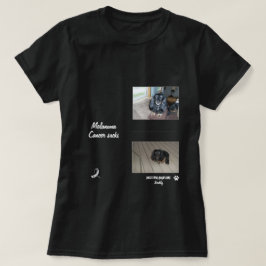 Camiseta Tributo ao Pet com Melanoma Layout de Duas Fotos