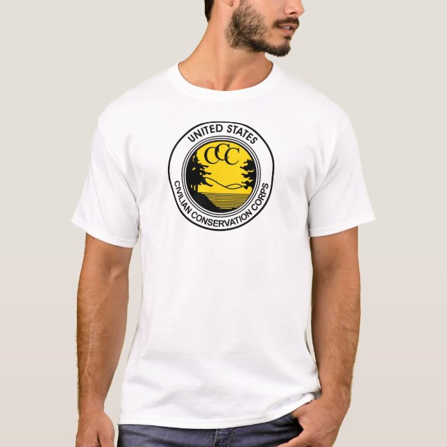 Camiseta Tributo civil do corpo da conservação do CCC (Frente)
