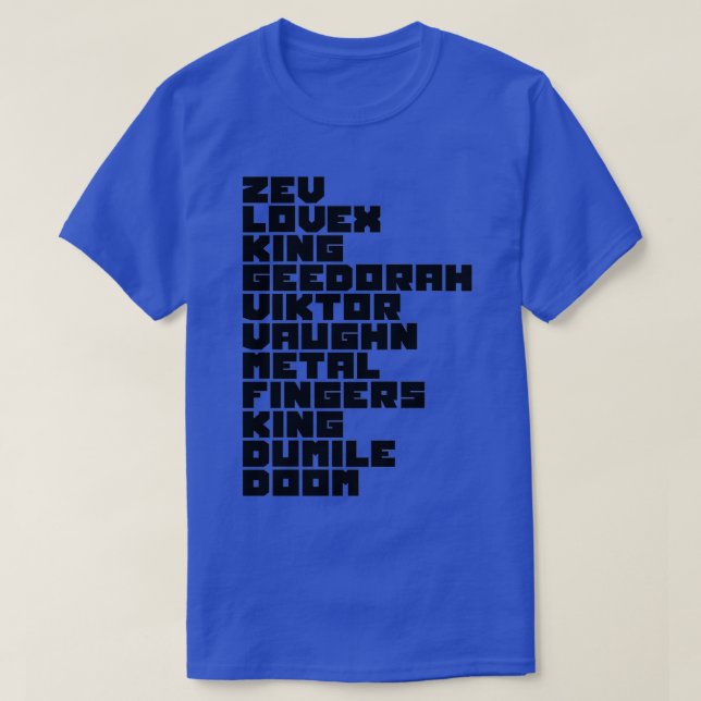 Camiseta tributo MF DOOM  (Frente do Design)