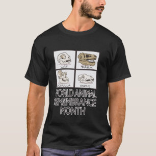 Camiseta Tributo Mundial de Lembrança Animal aos Animais Fa