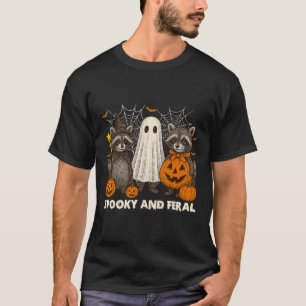 Camiseta Tric Ghost Raccoon, Cute Ghost Cute E Feral Hallow