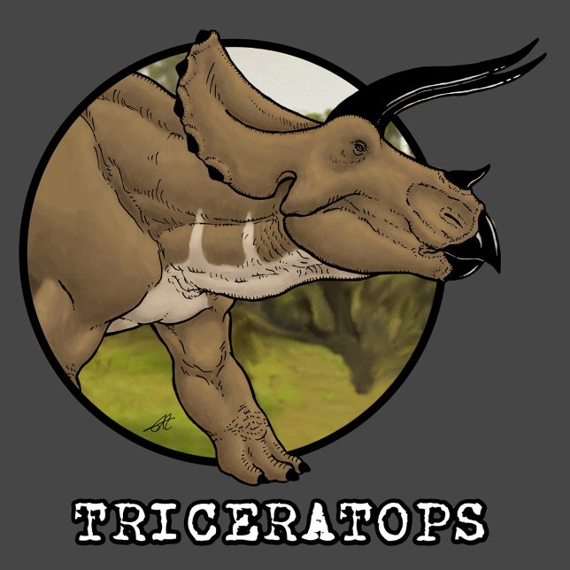 Camiseta Tricerátops (Criador carregado)