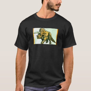 Camiseta Tricerátops Admirando Pastel de Petróleo Inscrito
