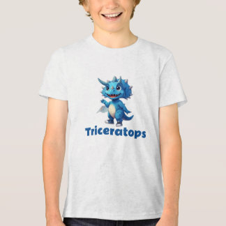 Camiseta Triceratops alegre para pequenos fãs de dinossauro